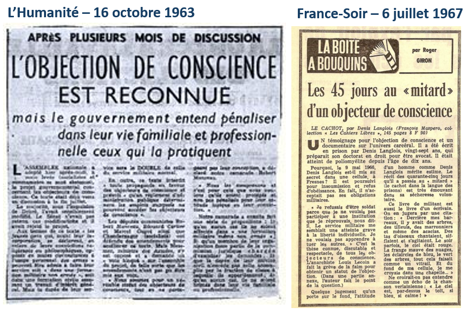 L'huma et France-Soir sur l'objection de conscience